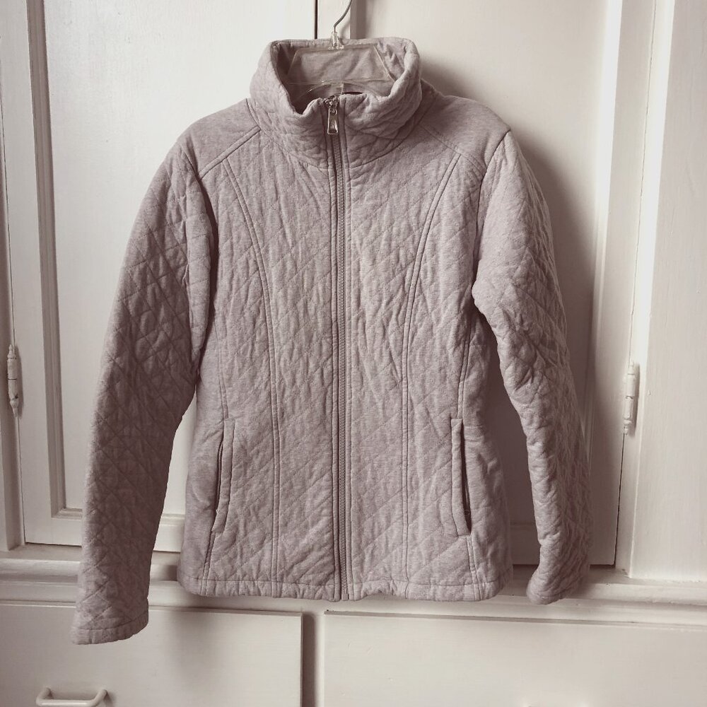 The North Face Quilted Jacket Gray Women's Small Petite